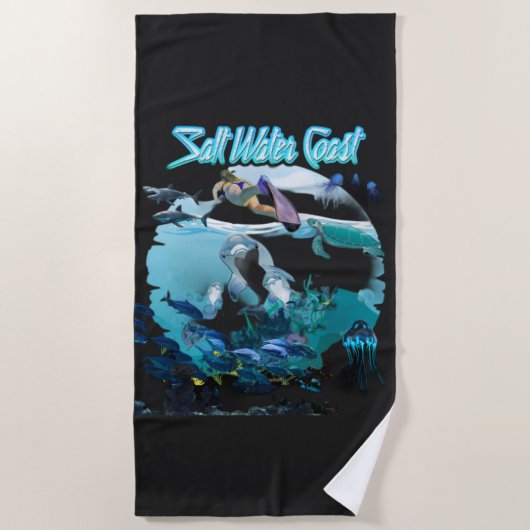 Serviette De Plage Vintage Beach Coast Snorkeling (Devant)