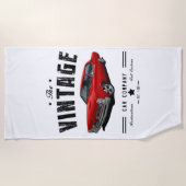 Serviette De Plage Vintage Car Company Red GTO (Devant)