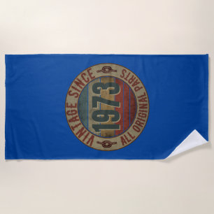 SERVIETTE DE PLAGE VINTAGE DEPUIS 1973 TOUTES PIÈCES D'ORIGINE