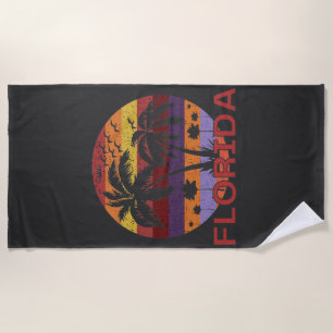 Serviette De Plage Vintage Floride USA Summer Beach