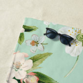 Serviette De Plage Vintage printemps fleuris Motif (En situation)