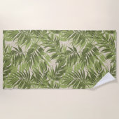 Serviette De Plage Vintage tropical hawaïen Areca Palms (Devant)