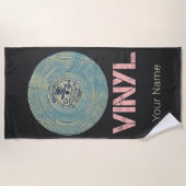 Serviette De Plage Vinyl Record Retro Disco Conception de musique Vin (Devant)