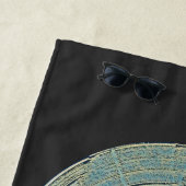 Serviette De Plage Vinyl Record Retro Disco Conception de musique Vin (En situation)