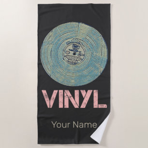 Serviette De Plage Vinyl Record Retro Disco Conception de musique Vin