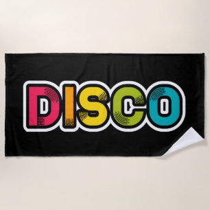 Serviette De Plage vinyle rétro DISCO