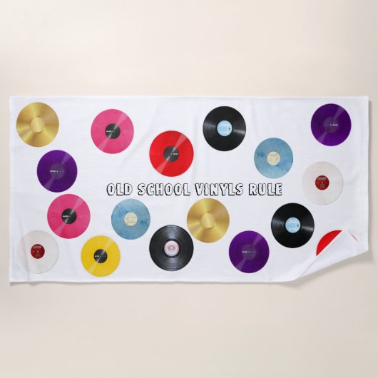 Serviette de plage Vinyls Rule (Devant)