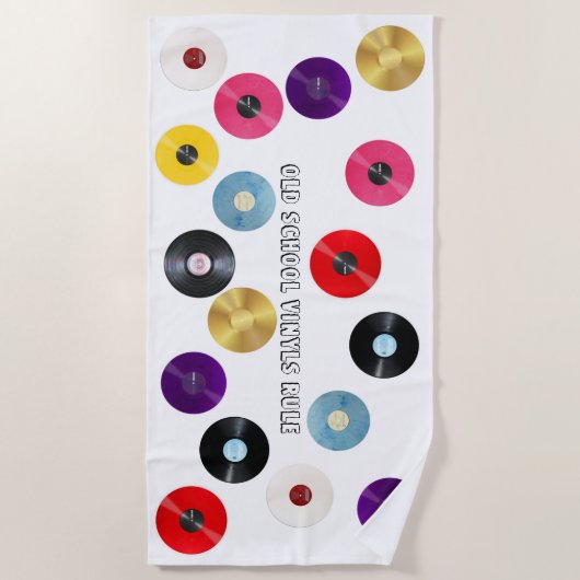 Serviette de plage Vinyls Rule (Devant)