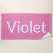 Serviette De Plage Violet (Devant)