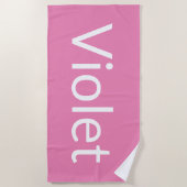 Serviette De Plage Violet (Devant)