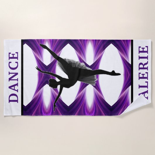 Serviette de plage violet Abstrait Dance (Devant)