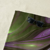 Serviette De Plage Violet Abstrait violet violet kaki fractal (En situation)
