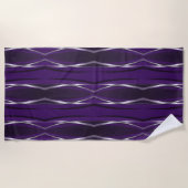 Serviette de plage - Violet Argent Retro (Devant)