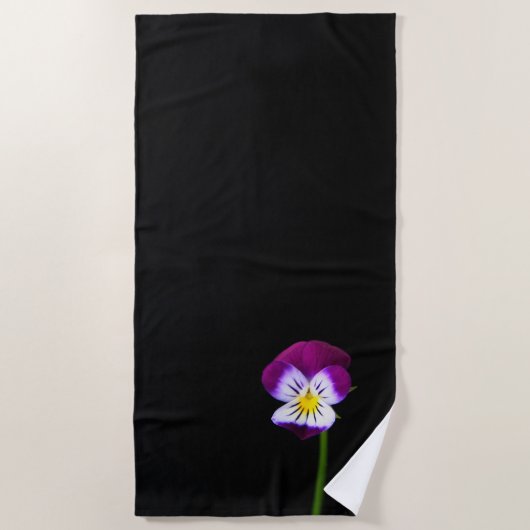 Serviette De Plage Violet Fleur btcna (Devant)