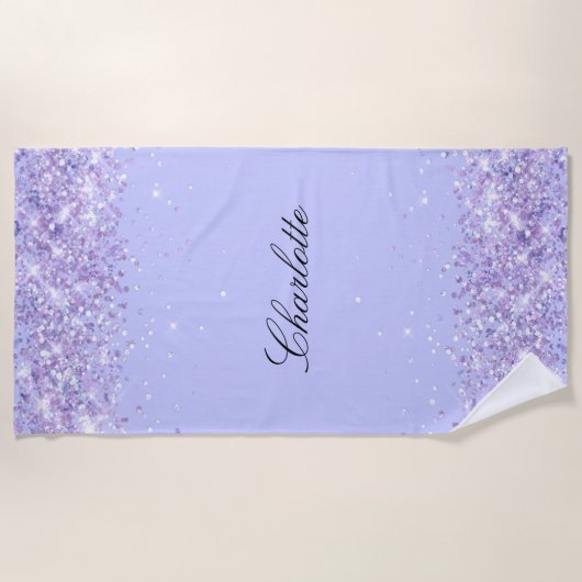 Serviette De Plage Violet lavande (Devant)