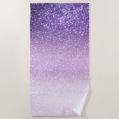Serviette De Plage Violet Lilac Pastel Purple ombre (Devant)