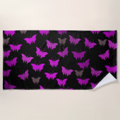 Serviette De Plage violet,noir (Devant)