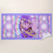 Serviette de plage violette Sun Fairy (Devant)