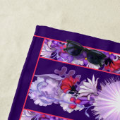 Serviette de plage violette Sun Fairy (En situation)
