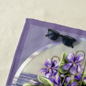 Serviette De Plage violettes dans un bocal de lune (En situation)
