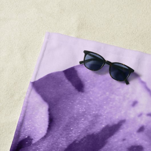 Serviette De Plage Violettes monochromes (En situation)