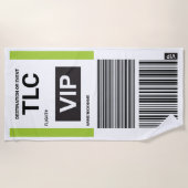 SERVIETTE DE PLAGE VIP TRAVEL (Devant)