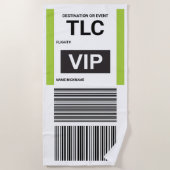 SERVIETTE DE PLAGE VIP TRAVEL (Devant)