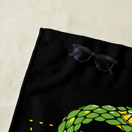 Serviette De Plage Viper serpent 2 (En situation)