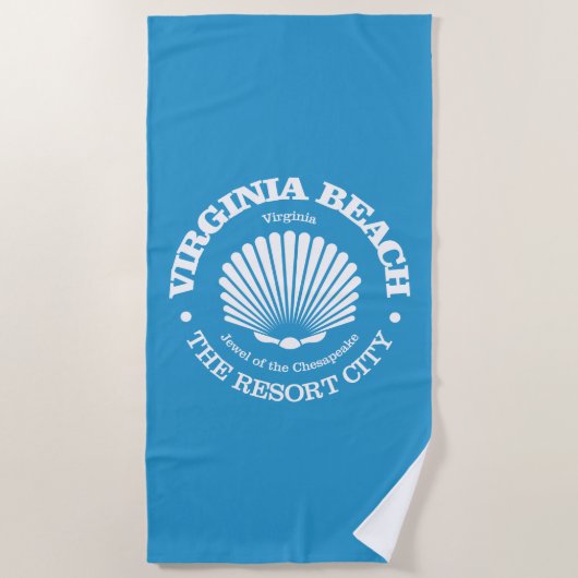 Serviette De Plage Virginia Beach (coquillage) (Devant)