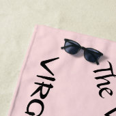 Serviette De Plage Virgo La Vierge Zodiac rose (En situation)