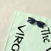 Serviette De Plage Virgo La Vierge Zodiac Vert (En situation)