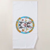 Serviette De Plage Vis comme un chien Mange tout (Devant)