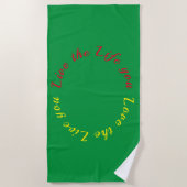 Serviette De Plage Vis la vie que tu aimes (Devant)
