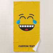 Serviette De Plage Visage Avec Des Larmes De Joie (Devant)