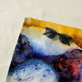 Serviette De Plage Visage de lion placide (En situation)