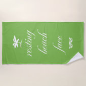 Serviette De Plage Visage de plage au repos (Devant)