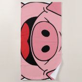 Serviette De Plage Visage de porc (Devant)