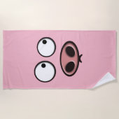 Serviette De Plage Visage de porc (Devant)