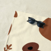 Serviette De Plage Visage drôle d'ours (En situation)