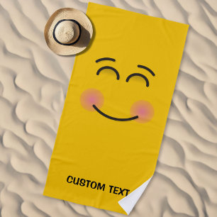 Serviette De Plage Visage Souriant aux Yeux Souriants