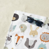 Serviette De Plage Visages conviviaux | Portraits d'animaux mignons (En situation)