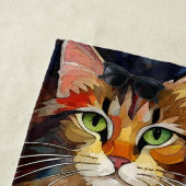 Serviette De Plage Visages de chats Animaux Art  (En situation)