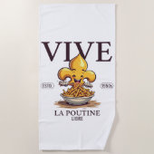 Serviette De Plage Vive la poutine libre (Devant)