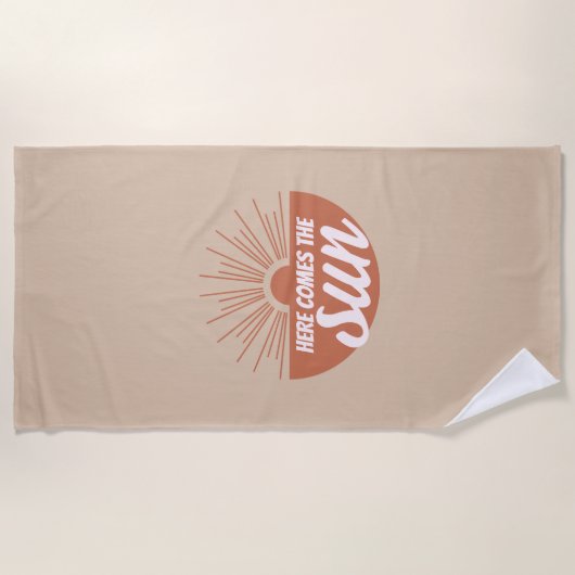 Serviette De Plage Voici le soleil (Devant)