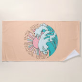 Serviette De Plage Voici le Sun Summer Tropical Beach Retro (Devant)