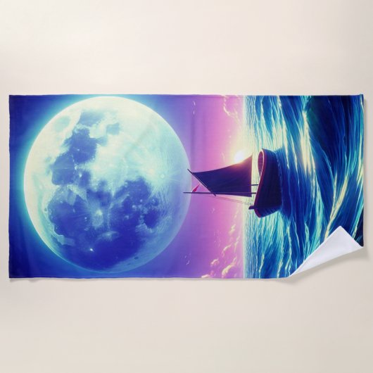 Serviette De Plage Voile au clair de lune (Devant)
