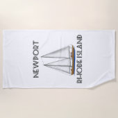 Serviette De Plage Voile de Newport Rhode Island (Devant)