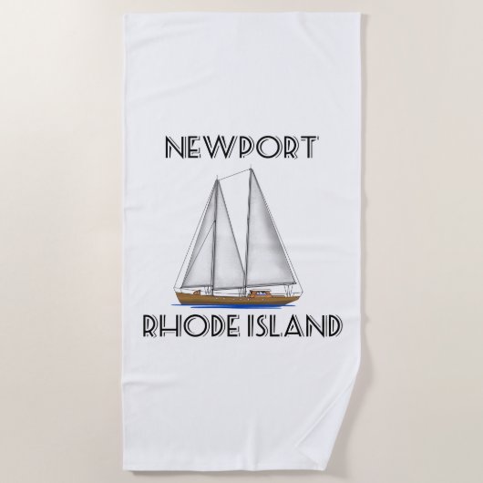 Serviette De Plage Voile de Newport Rhode Island (Devant)