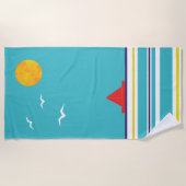 Serviette De Plage Voile lisse (Devant)