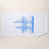 Serviette De Plage Voile nautique côtière de Kailua Kona (Devant)